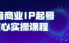 抖音商业IP起号核心实操课程
