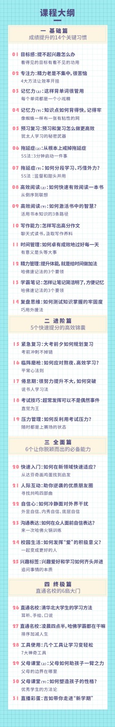 30个哈佛学霸高效学习方法