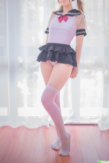 福利美图 白金Saki-学生服