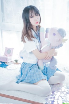 福利美图 蓝白梦幻少女